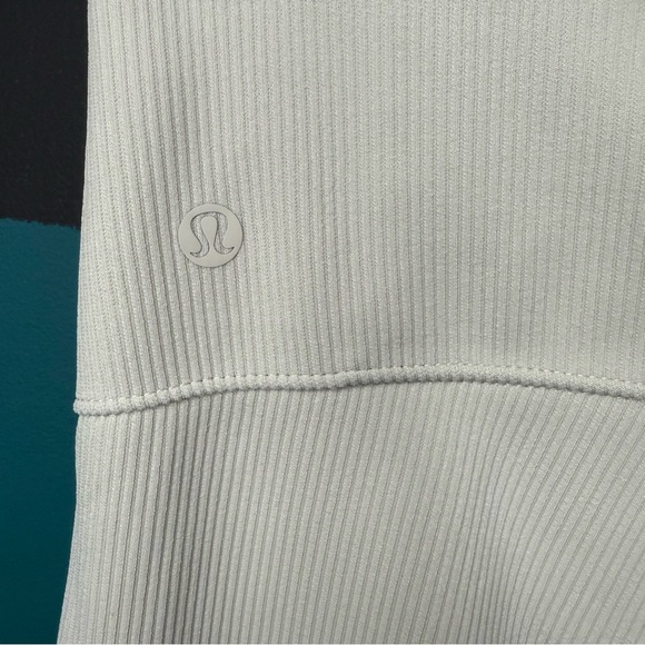 Lululemon Brushed Softstreme Ribbed Zip Flared Pant 32.5" Bone Preppy Bohemian - Picture 7 of 16